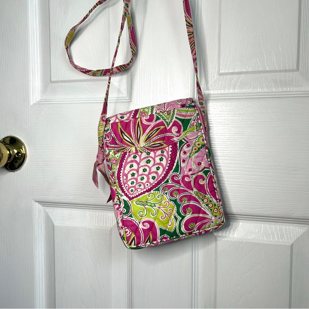 Vera Bradley Pink Pinwheel Crossbody Bag Vintage - Picture 6 of 8